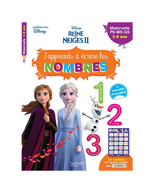 Disney - Reine des Neiges 2 - J'apprends à écrire les nombres PS - MS - GS (3-6 ans)