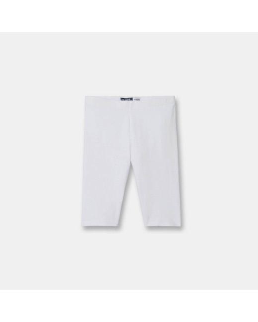 Leggings cyclistes unis blanc fille