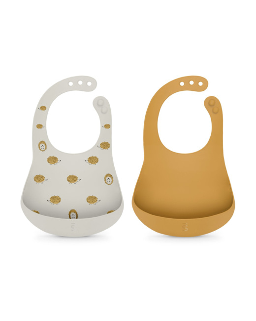 Lot de 2 bavoirs silicone Colour Essence