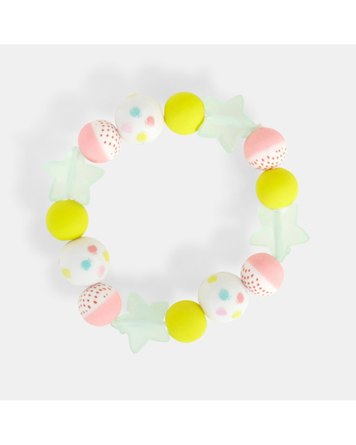 Bracelet de perles rose fille