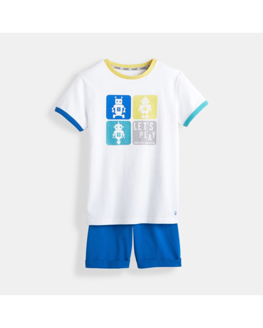 Pyjama 2 pièces blanc garçon