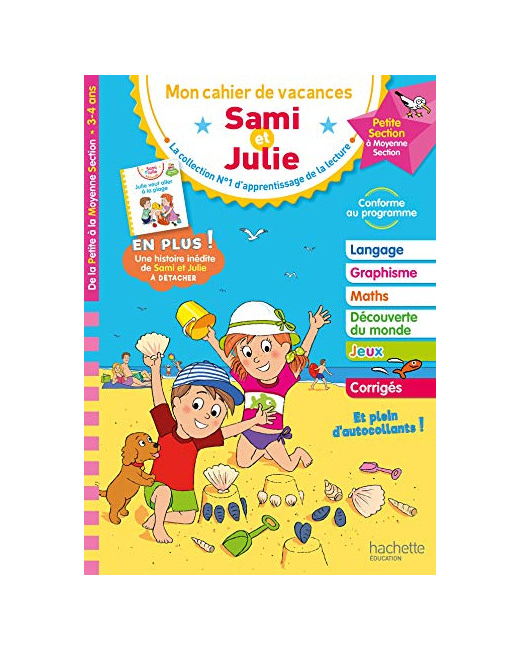Sami et Julie - De la Petite à la Moyenne Section - Cahier de vacances 2023