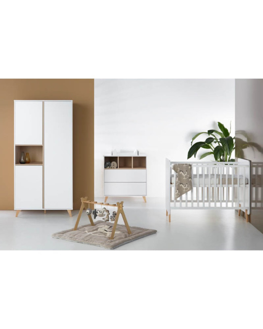 Chambre Trio Loft Lit bébé + Commode + Armoire