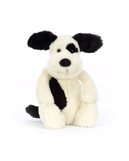 Peluche Bashful Black & Cream Puppy - Original