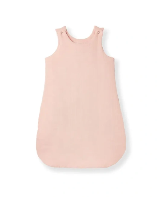 Gigoteuse été en gaze de coton bio rose poudre