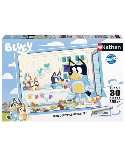 Puzzle Dans le bain avec Bluey - de 4 ans