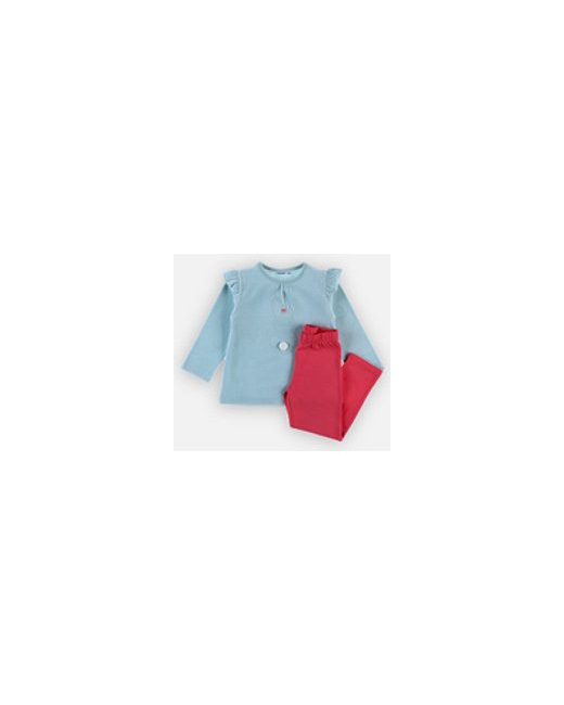 Pyjama  2 pièces en velours et jersey