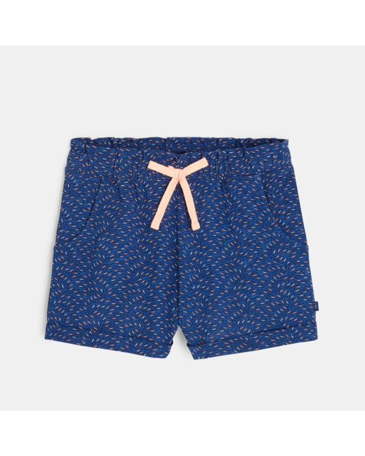 Short en jersey imprimé bleu fille