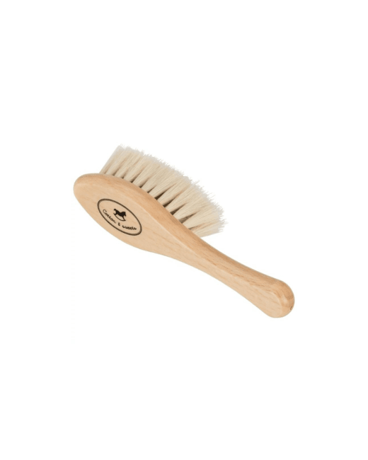 Brosse bébé relaxante en poils de chèvre