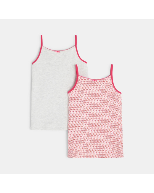 Débardeur (lot de 2) rose fille