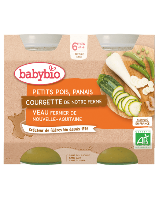 Petits pois Panais du Centre-Val de Loire Courgette de notre Ferme Veau fermier de Nouvelle-Aquitaine