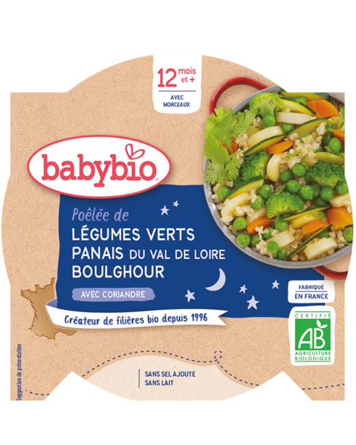 Bonne Nuit Poêlée de Légumes verts Panais Boulghour à la Coriandre