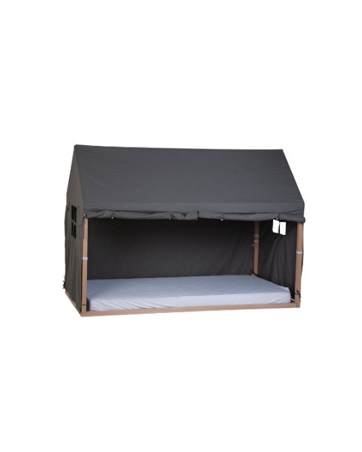 Housse de lit cabane anthracite