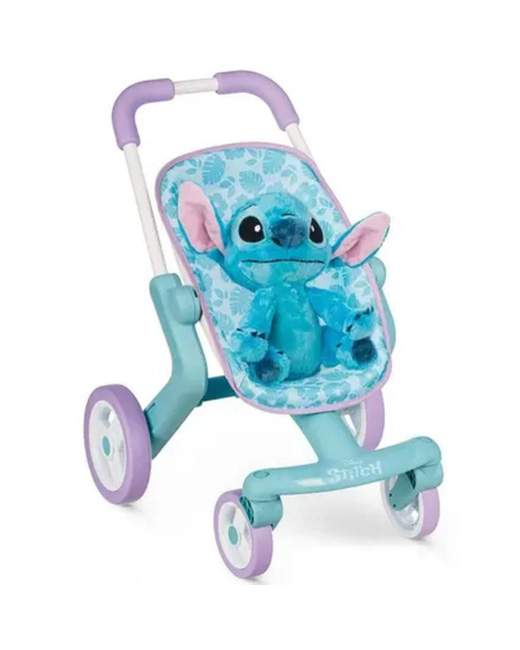 Poussette avec peluche Stitch