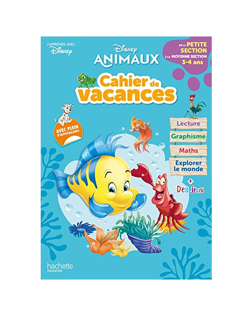 Disney animaux - De la Petite à la Moyenne section - Cahier de vacances 2023
