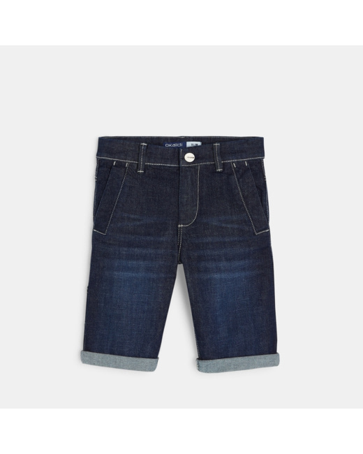 Bermuda en jean bleu garçon