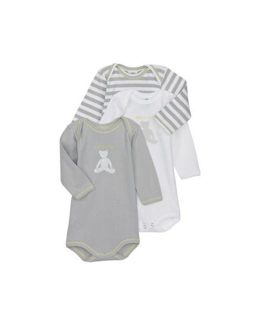 Lot de 3 bodies manches longues blanc 