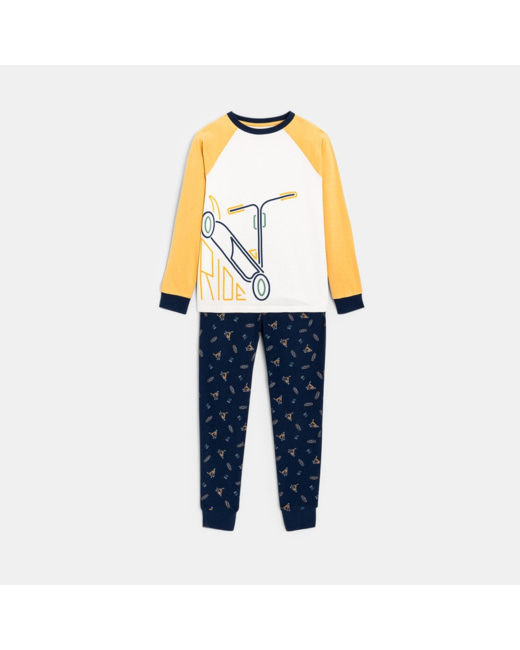 Pyjama  2 pièces en jersey jaune garçon