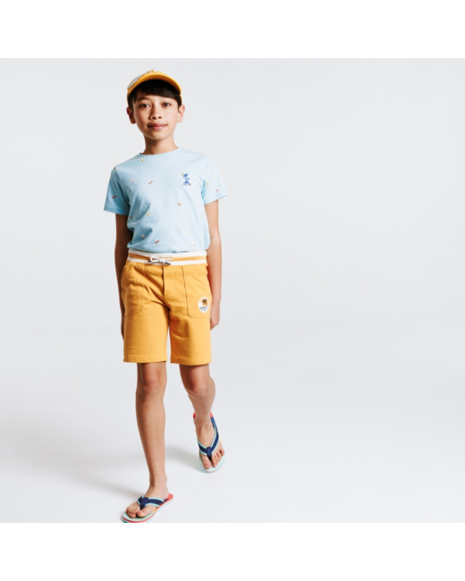 Bermuda en molleton jaune garçon
