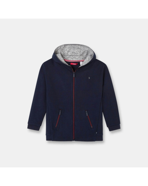 Sweat-shirt zippé bleu garçon