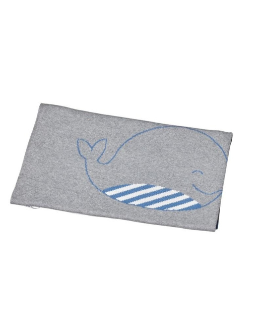 Couverture maille Blue Baleine