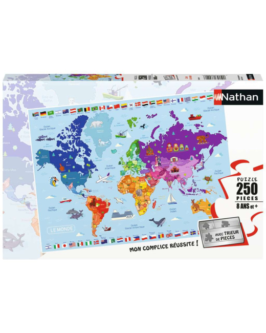 Puzzle Carte du monde - de 8 ans