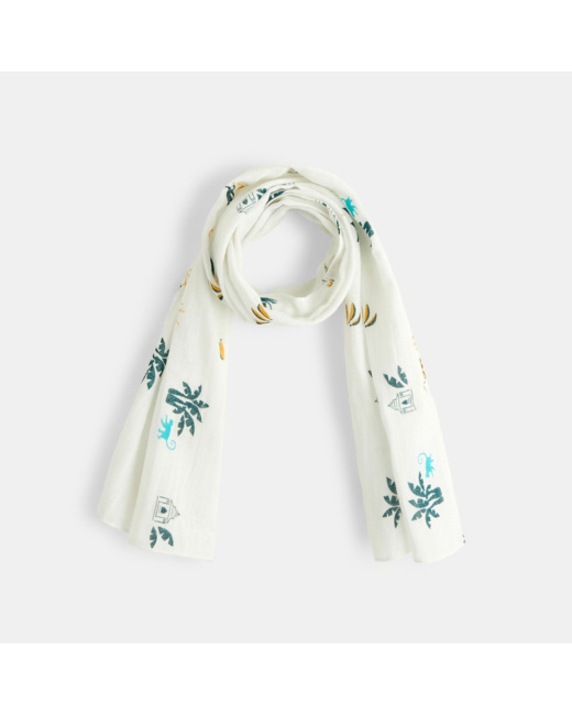 Chèche imprimé blanc garçon