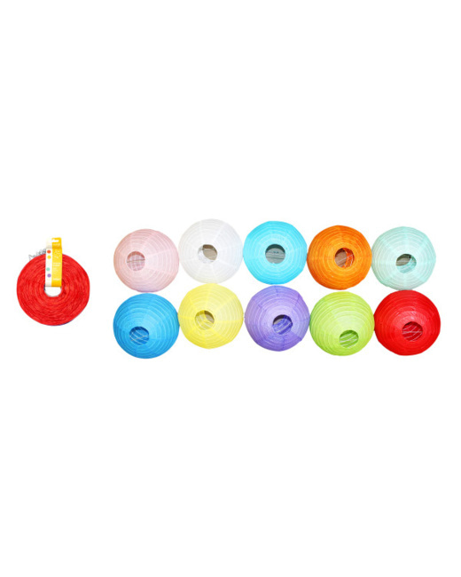 Lanternes Colorées En Papier De Soie