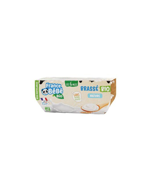 Brassé Nature sans sucres ajoutés - 4x100g - A partir de 6 mois