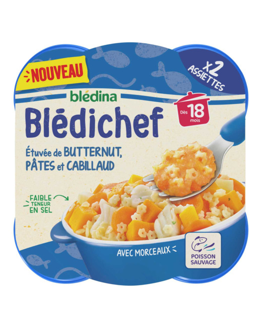 Blédina - Blédichef - 8 petits plats pour bébé - Repas midi - Dès 12 Mois -  4 recettes - Pack de 8 : : Epicerie