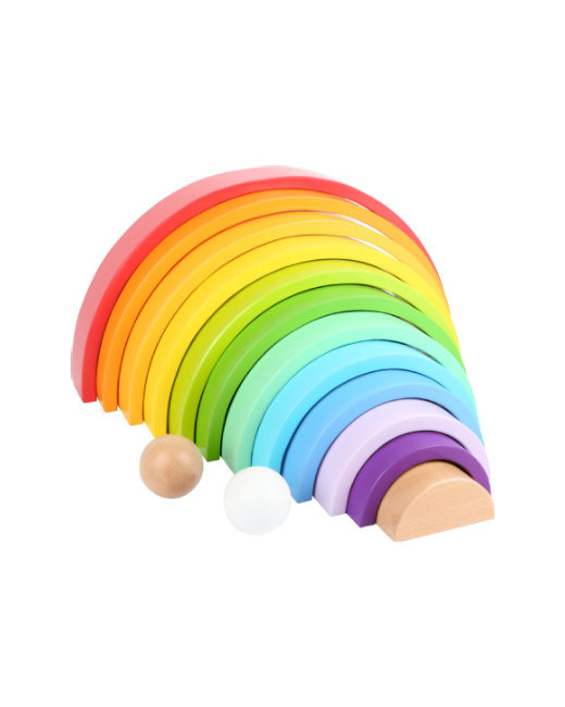 Briques enfant arc-en-ciel XL bois