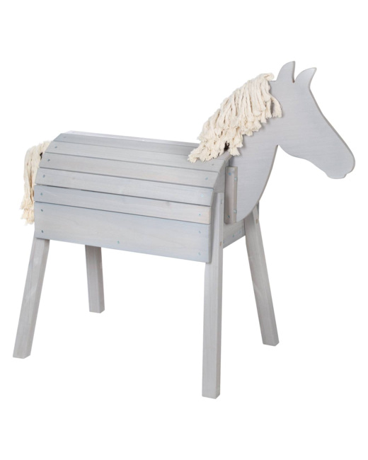 Cheval de jardin en bois massif