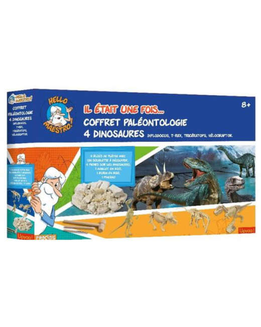 Coffret paléontologie - Il était une fois l'homme - 4 dinos