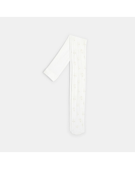 Collants nylon étoiles blancs fille