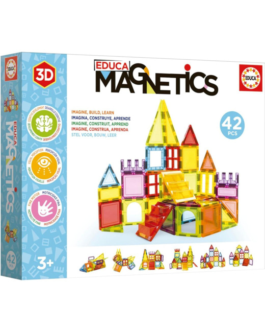 Jeu éducatif de construction 3D magnétique 42 pièces