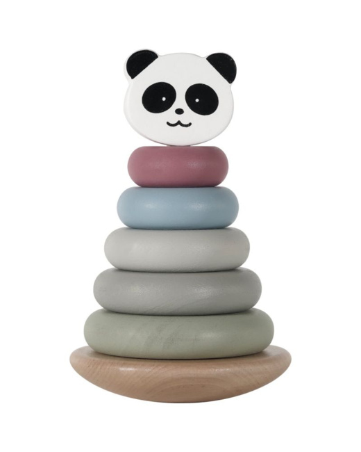 Tour à empiler en bois Panda