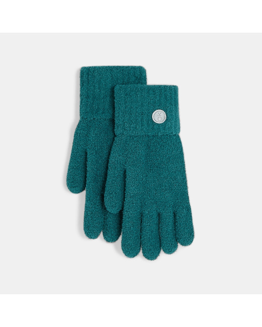 Gants en tricot hyper stretch vert fille