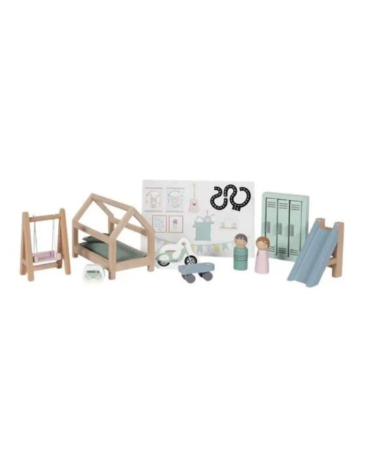 Maison de poupée en bois chambre d’enfant