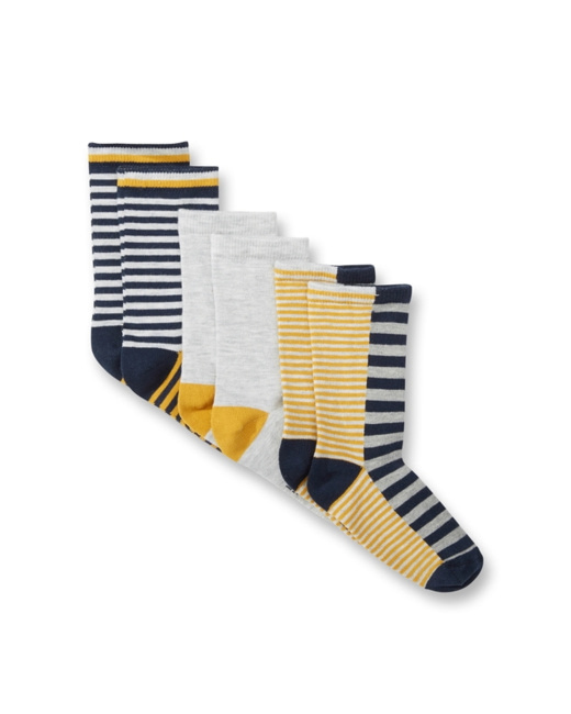 Chaussettes rayés (par 3) grises garçon
