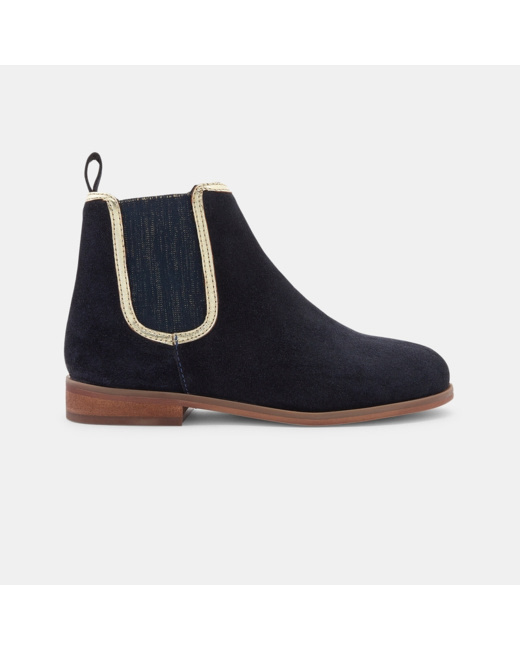 Boots chelsea zippées bleues fille