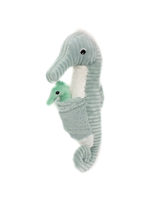 Peluche Papadou l'hippocampe papa & bébé Les Ptipotos
