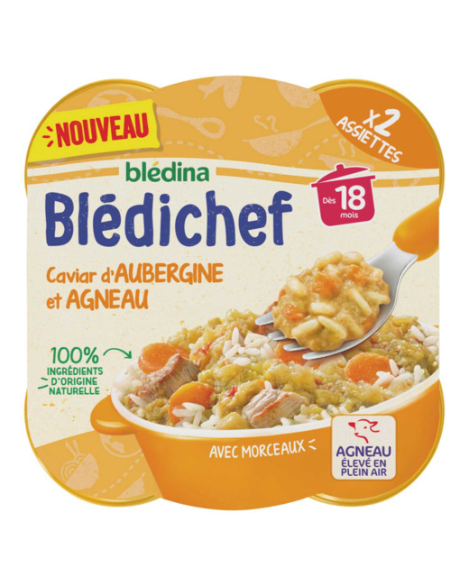 BLEDINA - BLEDICHEF - Lot de 10 repas pour bébé - Dès 18 mois - 10