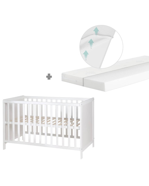 Lit 2en1 avec matelas respirant Safe Asleep