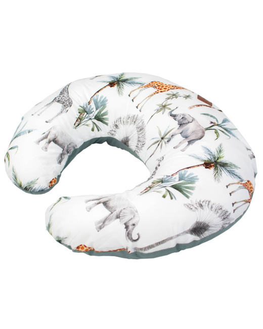 Coussin d'allaitement ergonomique + housse, Safari