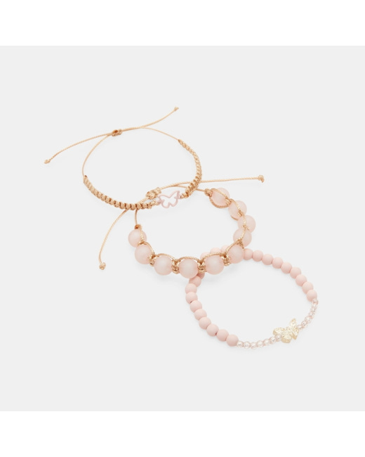 Bracelets papillon rose et doré fille