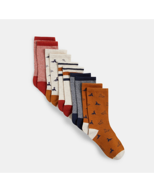 Chaussettes fantaisie (lot de 5) orange garçon