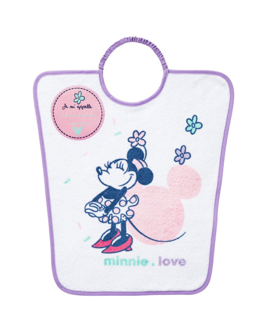 Bavoir maternelle prénom Minnie Confettis