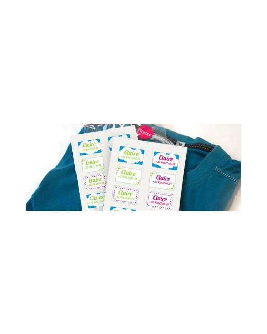Etiquettes personnalisées autocollantes  vêtements