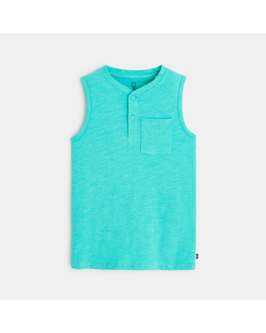 Débardeur en jersey flammé bleu garçon