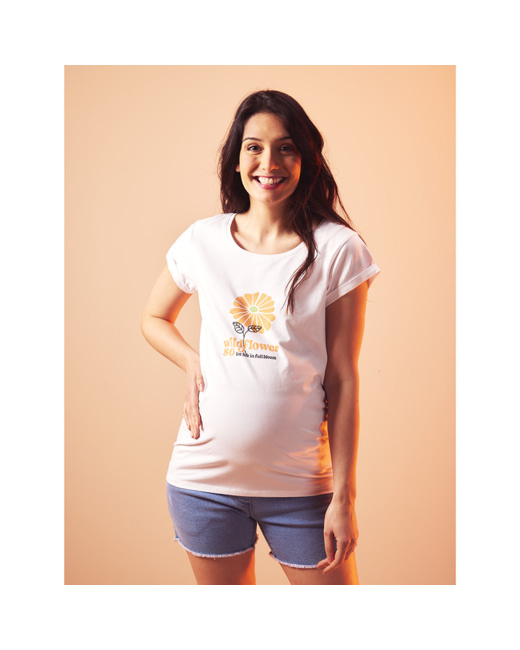 T-shirt de grossesse manches courtes print fleur